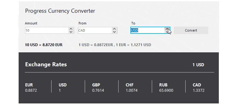 Telerik UI for WinForms - DomainUpDown - Overview gif (ready)
