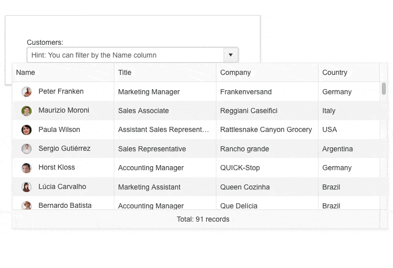 UI for Blazor MultiColumnComboBox-Theming