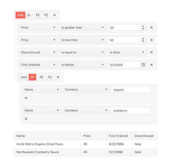React Filter - Overview, KendoReact UI Library