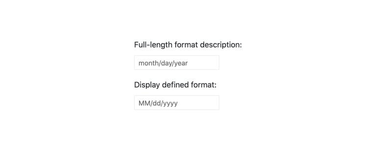 Kendo UI for Angular DateInput - Placeholders