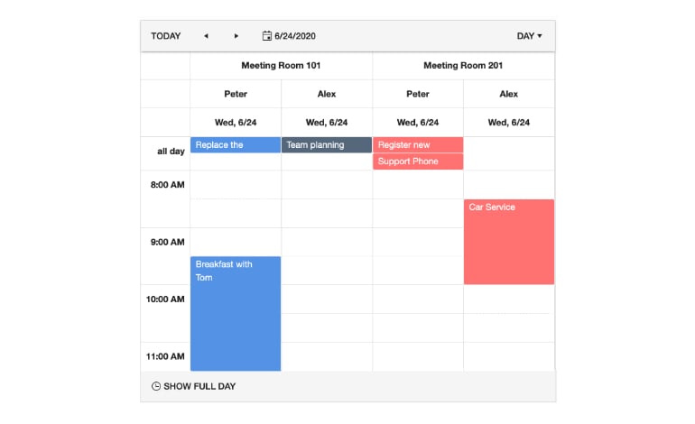 Kendo UI for Angular Scheduler - Overview