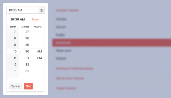Telerik UI for Blazor TimePicker - Header