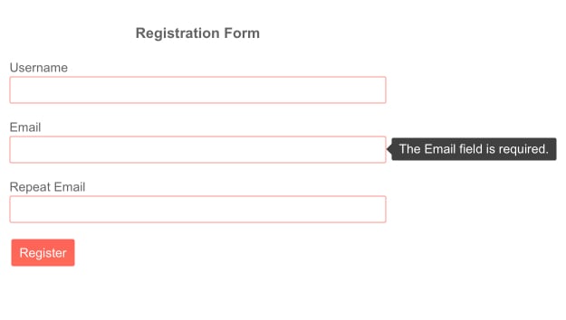 Validation Tooltip - Position