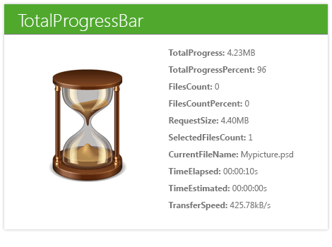 Telerik UI for ASP.NET AJAX RadProgress Bar - templates