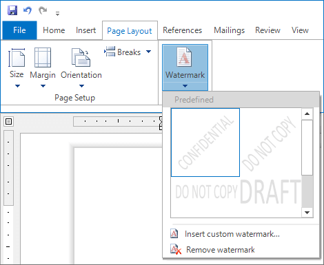 Telerik UI for WinForm RadRichTextEditor control displaying Watermark