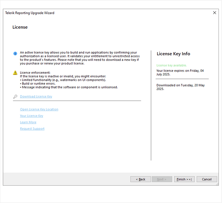 Telerik Reporting - Licensing key Download in VS-integration
