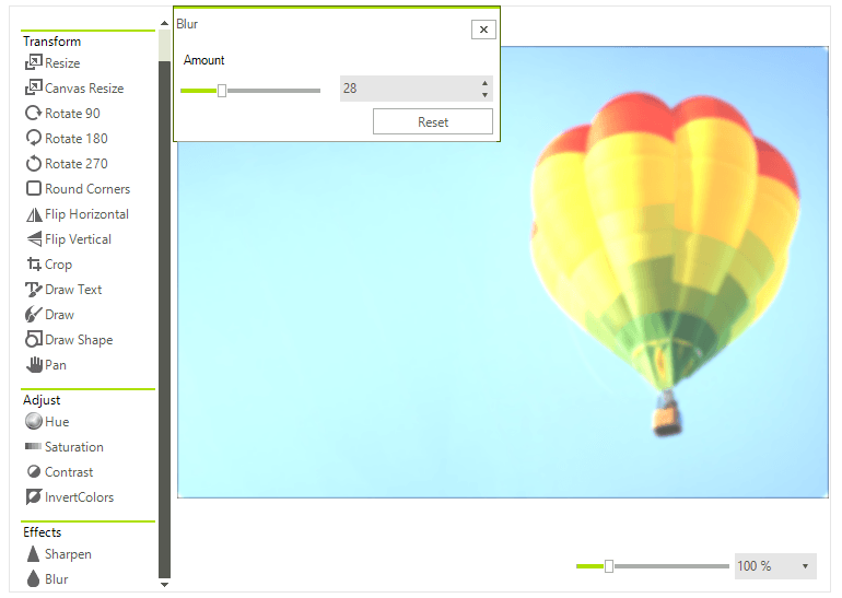 Image Editing Functionalities in the WinForms ImageEditor control