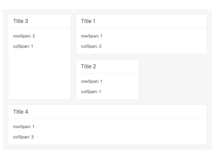 TileLayout Tiles Configurations