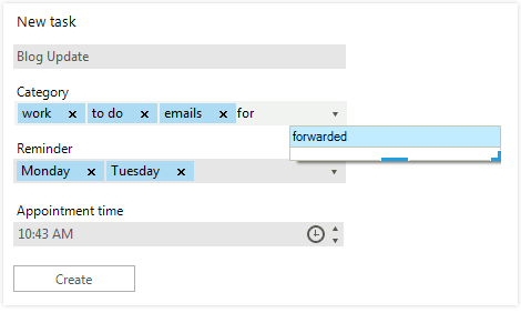 WinForms CheckedDropDownList showcasing selection