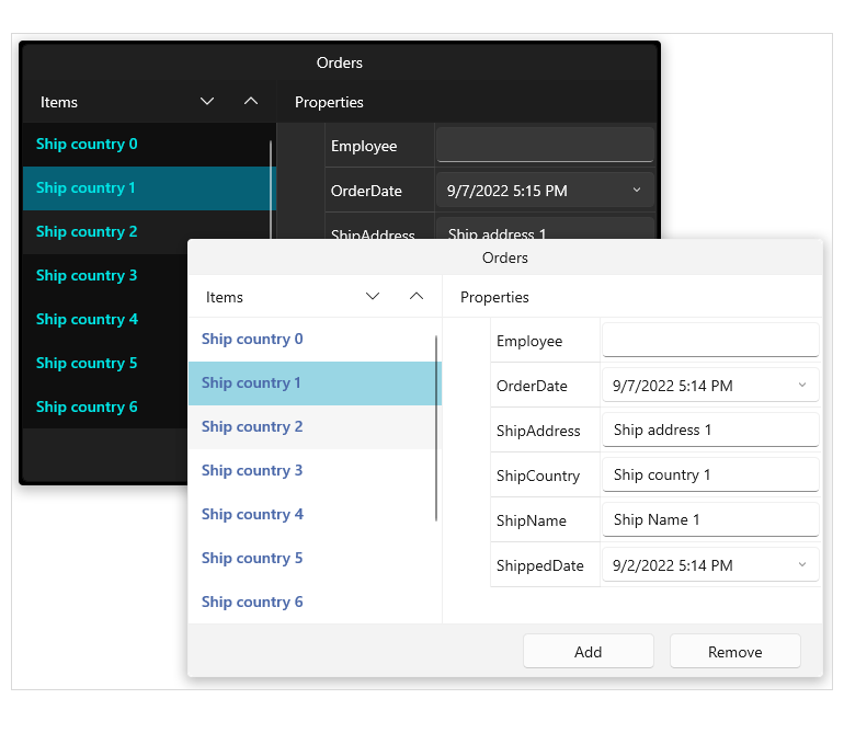 WinUI CollectionEditor Customizable items visualization